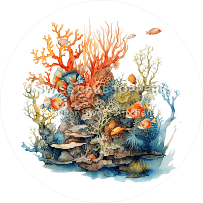 Grossartiger Korallen-Tortenaufleger1 - personalisierbar