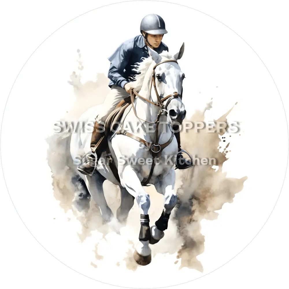 Grossartiger Reiter-Tortenaufleger7 - personalisierbar - Fondant- Torten- & Cupcakeaufleger Sugar Sweet Kitchen