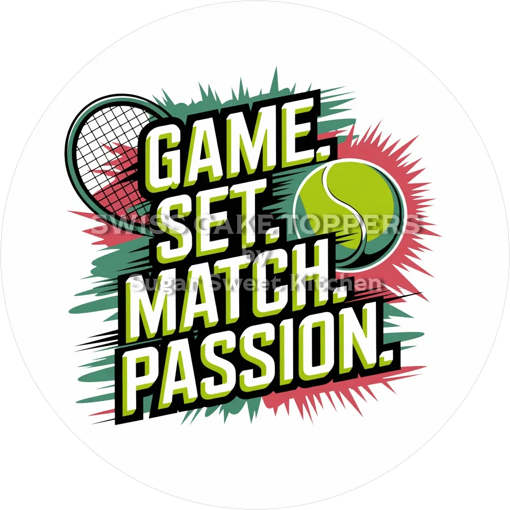 Grossartiger Tennis-Tortenaufleger3 - personalisierbar - Fondant- Torten- & Cupcakeaufleger Sugar Sweet Kitchen
