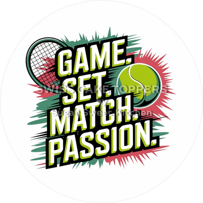 Grossartiger Tennis-Tortenaufleger3 - personalisierbar