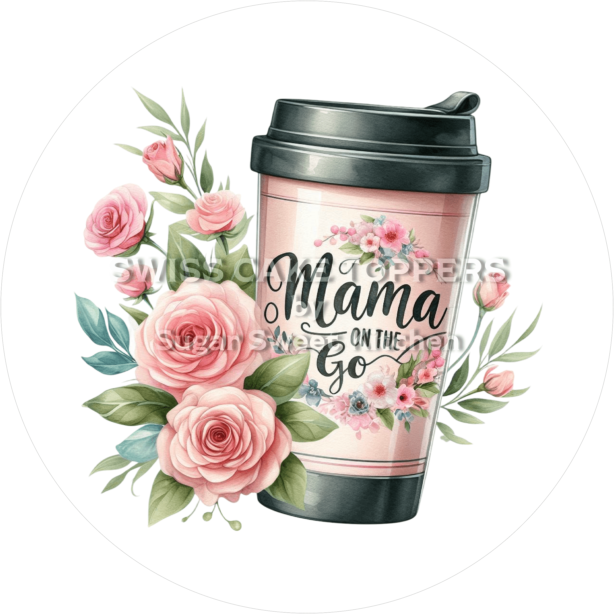 Grossartiger Tortenaufleger zum Muttertag10 - personalisierbar - Fondant- Torten- & Cupcakeaufleger Sugar Sweet Kitchen