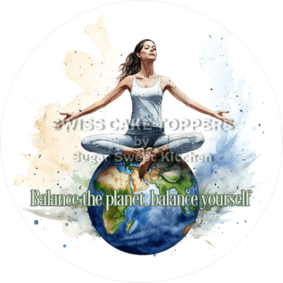 Grossartiger Yoga-Tortenaufleger10 - personalisierbar