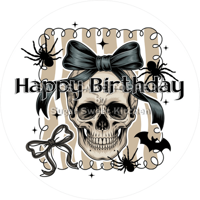 Grusliger Geburtstags-Tortenaufleger Gothic1 - personalisierbar