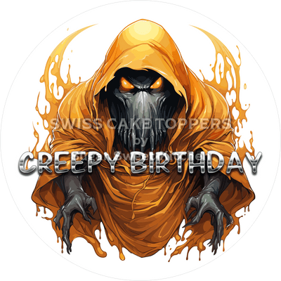 Grusliger Geburtstags-Tortenaufleger Monster13 - personalisierbar