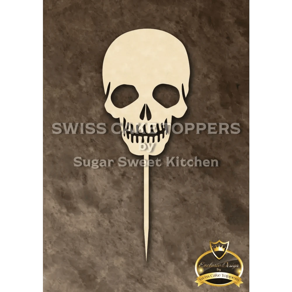 Halloween Cake Toper ’Schädeltanz’ - Holz - Topper Sugar Sweet Kitchen