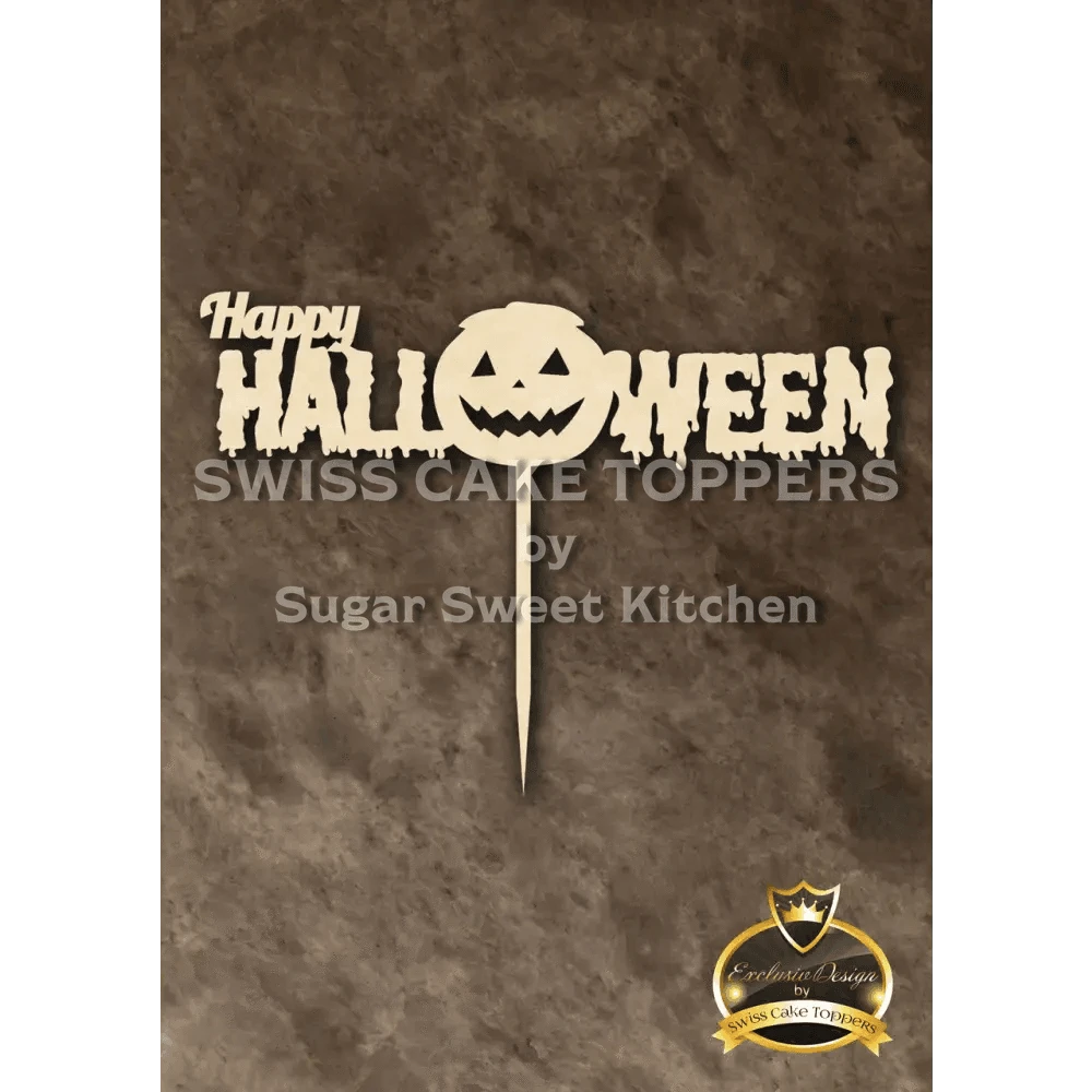 Halloween Cake Topper ’Kürbisschauder’ - Holz - Sugar Sweet Kitchen