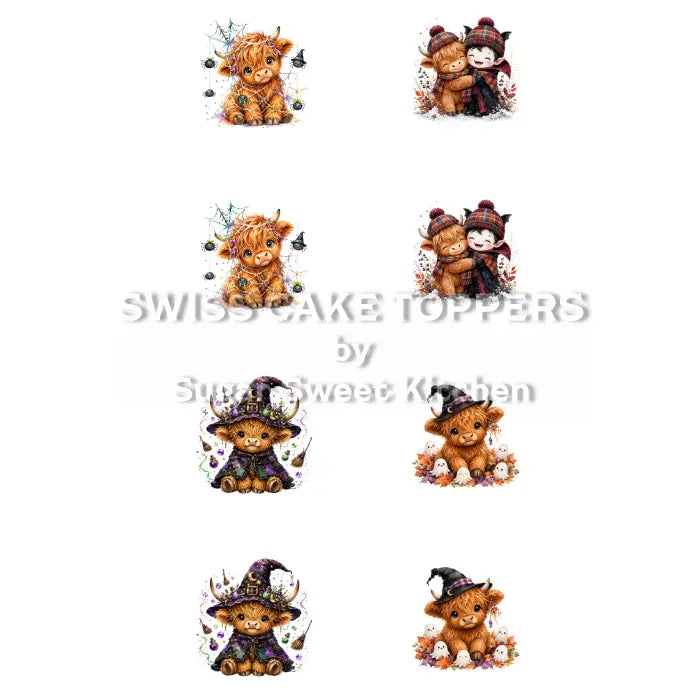Halloween-Cupcakes- & Dessertaufleger 03 - Fondant- Torten- Cupcakeaufleger Sugar Sweet Kitchen