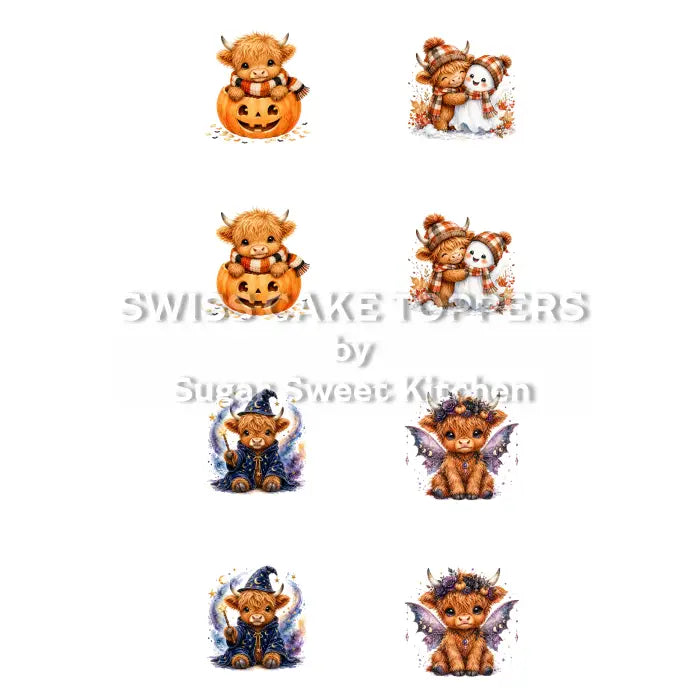 Halloween-Cupcakes- & Dessertaufleger 04 - Fondant- Torten- Cupcakeaufleger Sugar Sweet Kitchen
