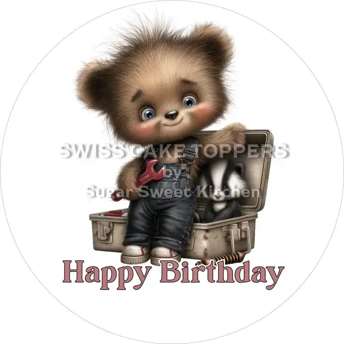 Handwerker Geburtstags-Tortenaufleger7 – essbar & personalisierbar - Fondant- Torten- Cupcakeaufleger Sugar Sweet