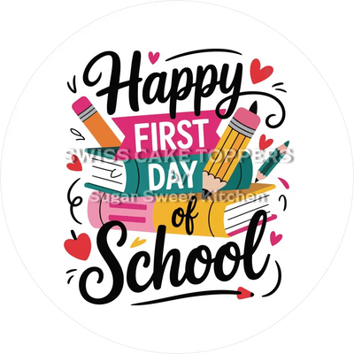 Happy first Day-Tortenaufleger11 - personalisierbar