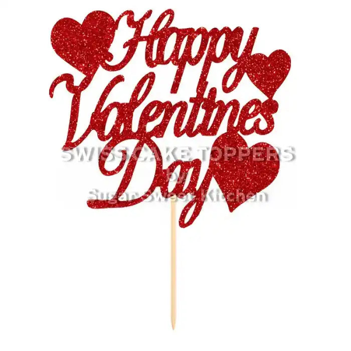 Happy Valentine Cake Topper / 2Stk. - Dekorationen nicht essbar Sugar Sweet Kitchen
