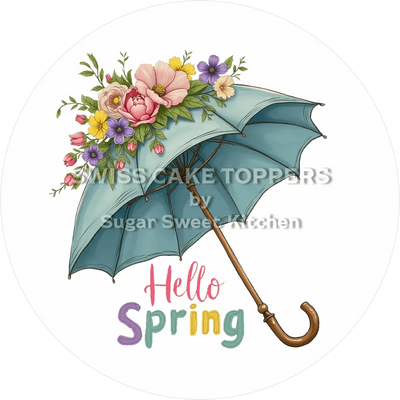 Hello Spring-Tortenaufleger1 - personalisierbar
