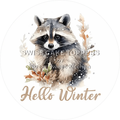 Hello Winter-Tortenaufleger1 - personalisierbar