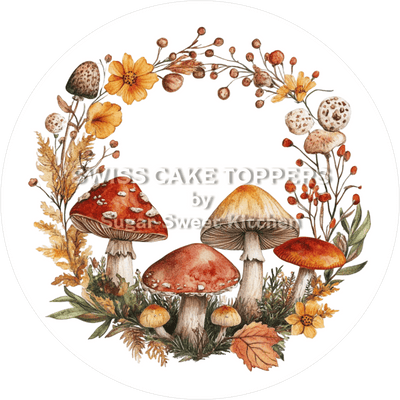 Herbstlicher Tortenaufleger mit Pilzen6 - personalisierbar