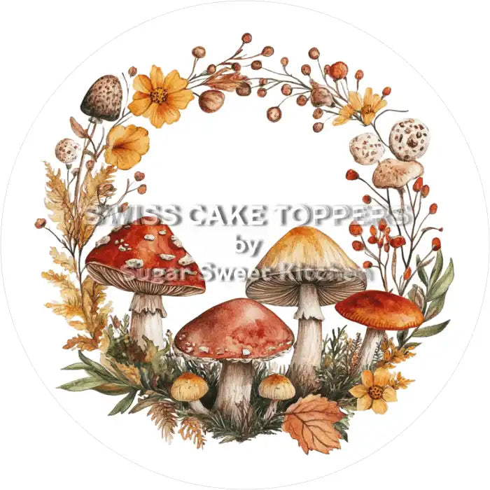 Tortenaufleger Pilze 06 - essbar & personalisierbar - Fondant- Torten- Cupcakeaufleger Sugar Sweet Kitchen