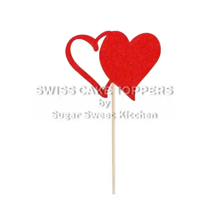 Herz-Cupcake Topper / 6Stk. - Dekorationen nicht essbar Sugar Sweet Kitchen