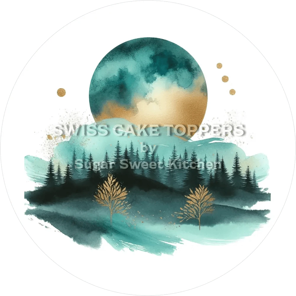 Himmlischer Mond-Tortenaufleger21 - personalisierbar - Fondant- Torten- & Cupcakeaufleger Sugar Sweet Kitchen