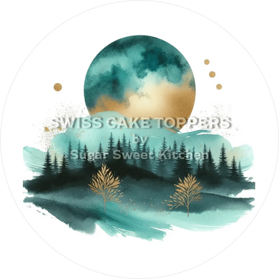 Himmlischer Mond-Tortenaufleger21 - personalisierbar