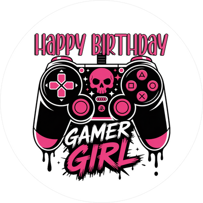 Hobby Geburtstags-Tortenaufleger Gamer2 - personalisierbar