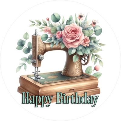 Hobby Geburtstags-Tortenaufleger Nähen4 - personalisierbar