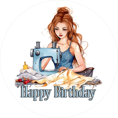 Hobby Geburtstags-Tortenaufleger Nähen5 - personalisierbar