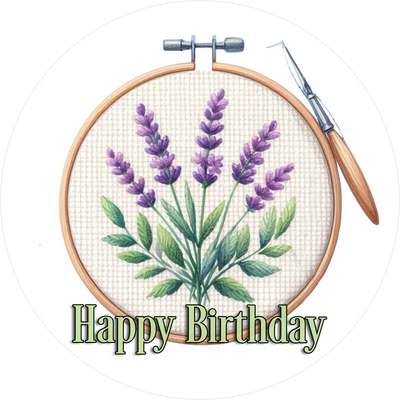 Hobby Geburtstags-Tortenaufleger Sticken2- personalisierbar