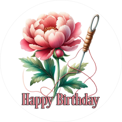 Hobby Geburtstags-Tortenaufleger Sticken3- personalisierbar