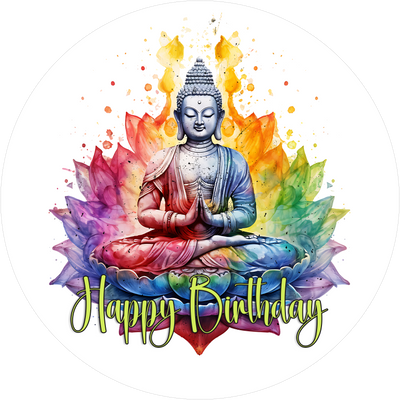 Hobby Geburtstags-Tortenaufleger Yoga3 - personalisierbar