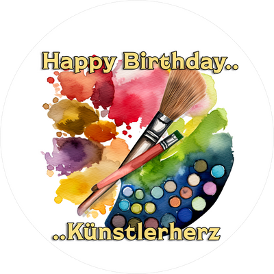 Hobby Geburtstags-Tortenaufleger Zeichnen4 - personalisierbar