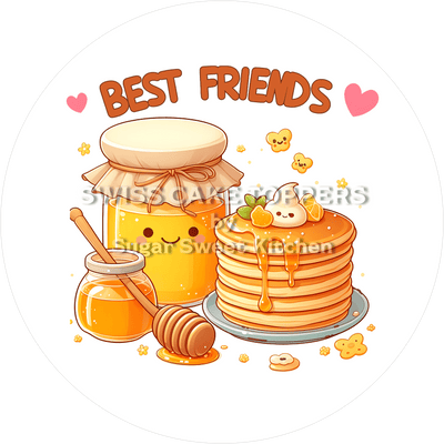 Honigsüsser best Friends-Tortenaufleger - Freunde12 - personalisierbar