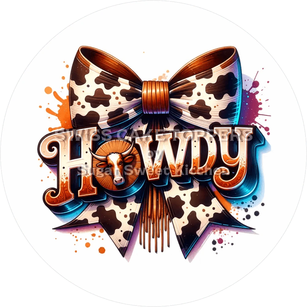 Howdy Cowboy-Tortenaufleger20 - personalisierbar - Fondant- Torten- & Cupcakeaufleger Sugar Sweet Kitchen