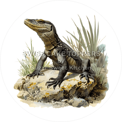 Hübscher Echsen-Tortenaufleger1 - personalisierbar