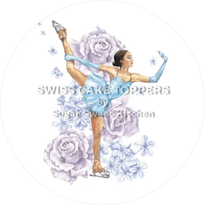 Hübscher Eiskunstlauf-Tortenaufleger6 - personalisierbar