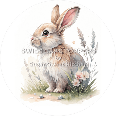 Hübscher Hasen-Tortenaufleger4 - personalisierbar