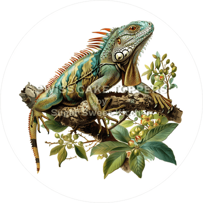 Hübscher Leguan-Tortenaufleger1 - personalisierbar