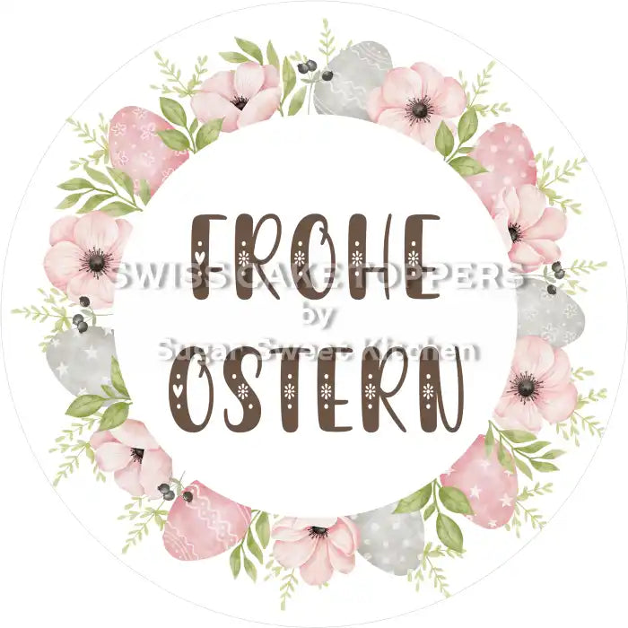 Hübscher Oster-Tortenaufleger36 - personalisierbar - Fondant- Torten- & Cupcakeaufleger Sugar Sweet Kitchen