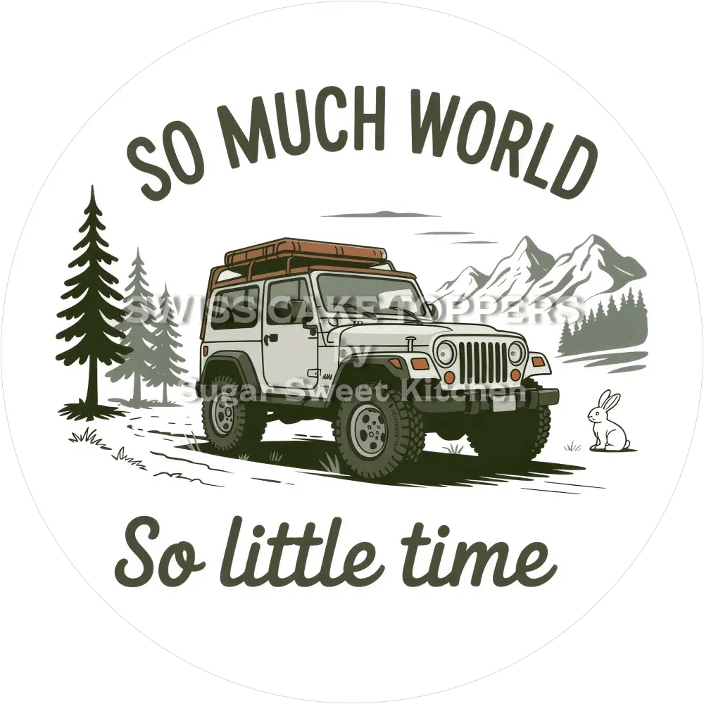 Hübscher Tortenaufleger Camping9 - personalisierbar - Fondant- Torten- & Cupcakeaufleger Sugar Sweet Kitchen