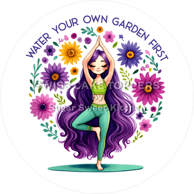 Hübscher Yoga-Tortenaufleger5 - personalisierbar