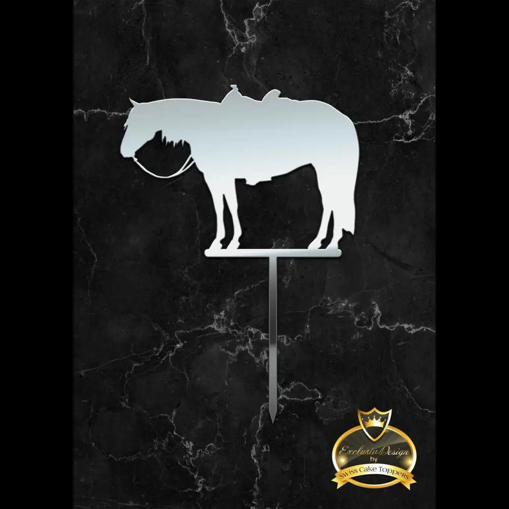 Cake Topper ’Ranch Horse’ - Acryl Silber - Sugar Sweet Kitchen