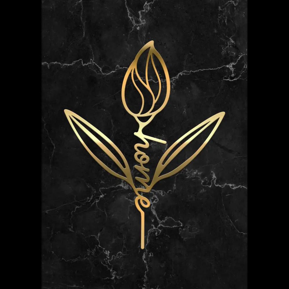 Cake Topper ’Home’ - Acryl Gold - Sugar Sweet Kitchen