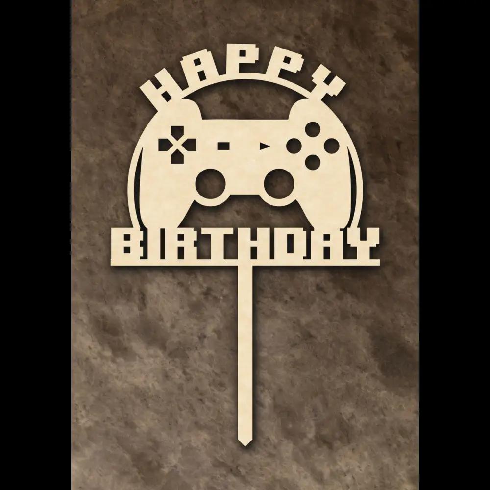 Cake Topper ’Game Over’ - Holz - Sugar Sweet Kitchen