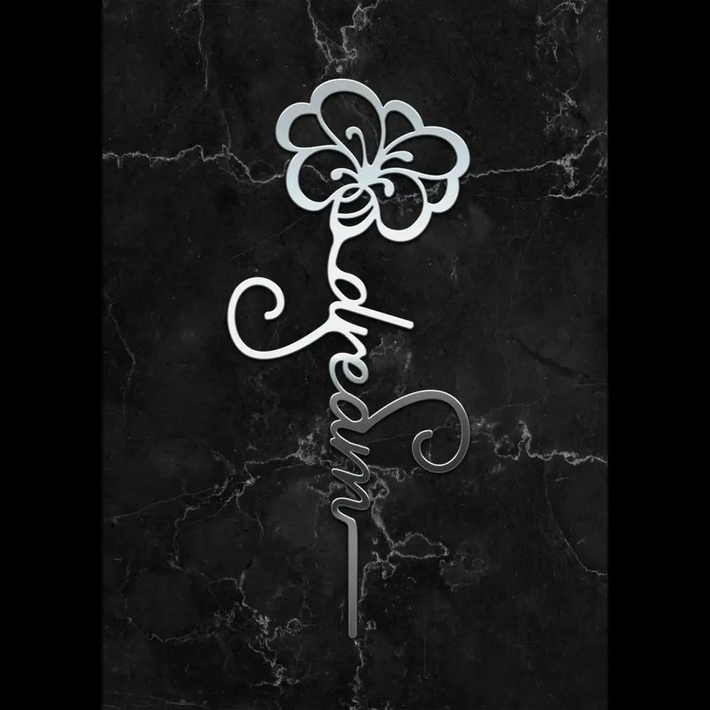Cake Topper ’Dream’ - Acryl Silber - Sugar Sweet Kitchen
