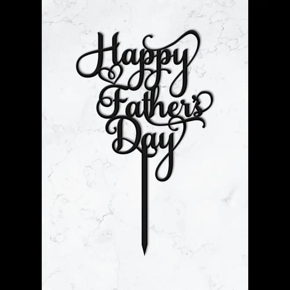 Cake Topper ’Fathers Love’ - Acryl Schwarz - Sugar Sweet Kitchen