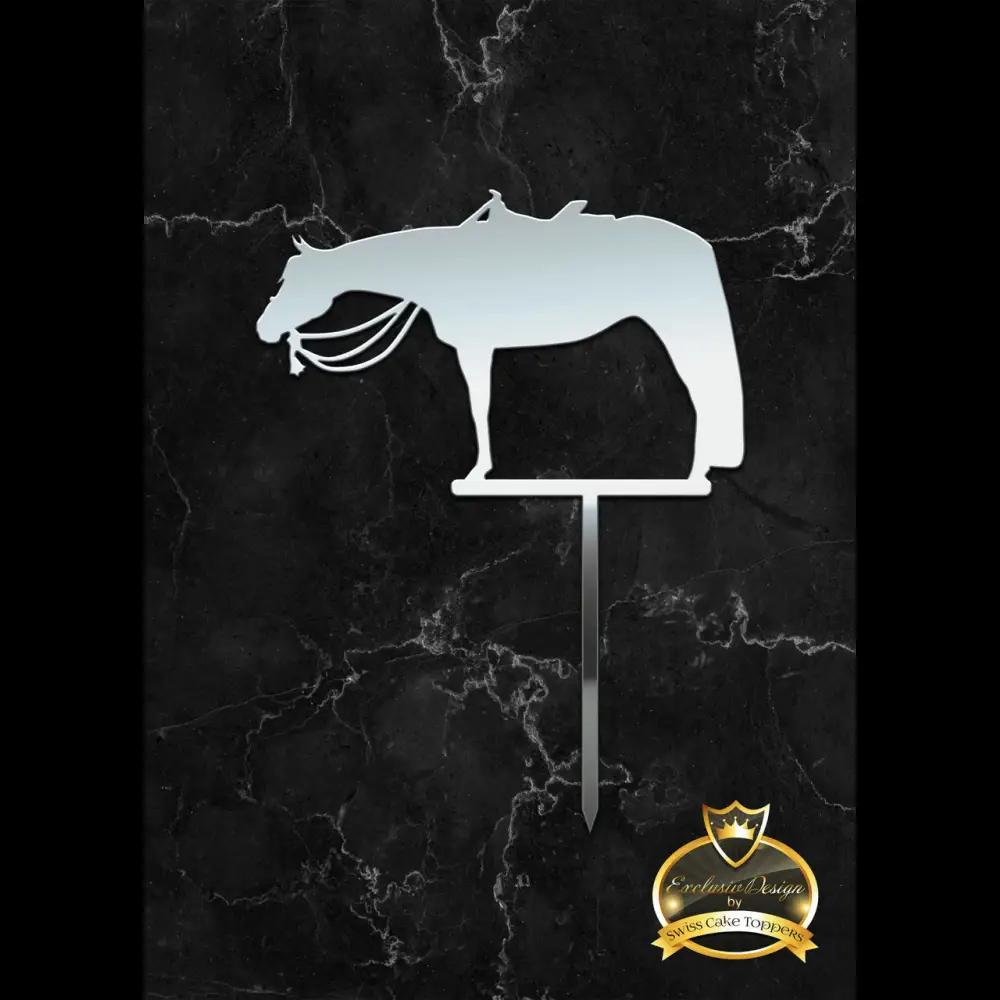 Cake Topper ’Pleasure Horse’ - Acryl Silber - Sugar Sweet Kitchen