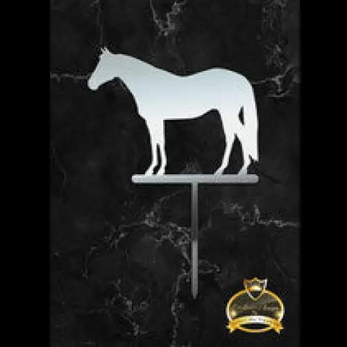 Cake Topper ’Royal Horse’ - Acryl Silber - Sugar Sweet Kitchen