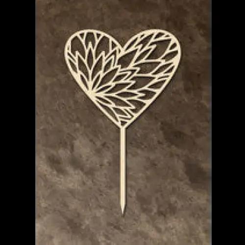 Cake Topper ’Golden Heart’ - Holz - Sugar Sweet Kitchen
