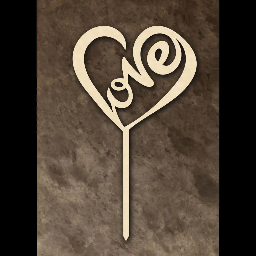 Cake Topper ’True Love’ - Holz - Sugar Sweet Kitchen