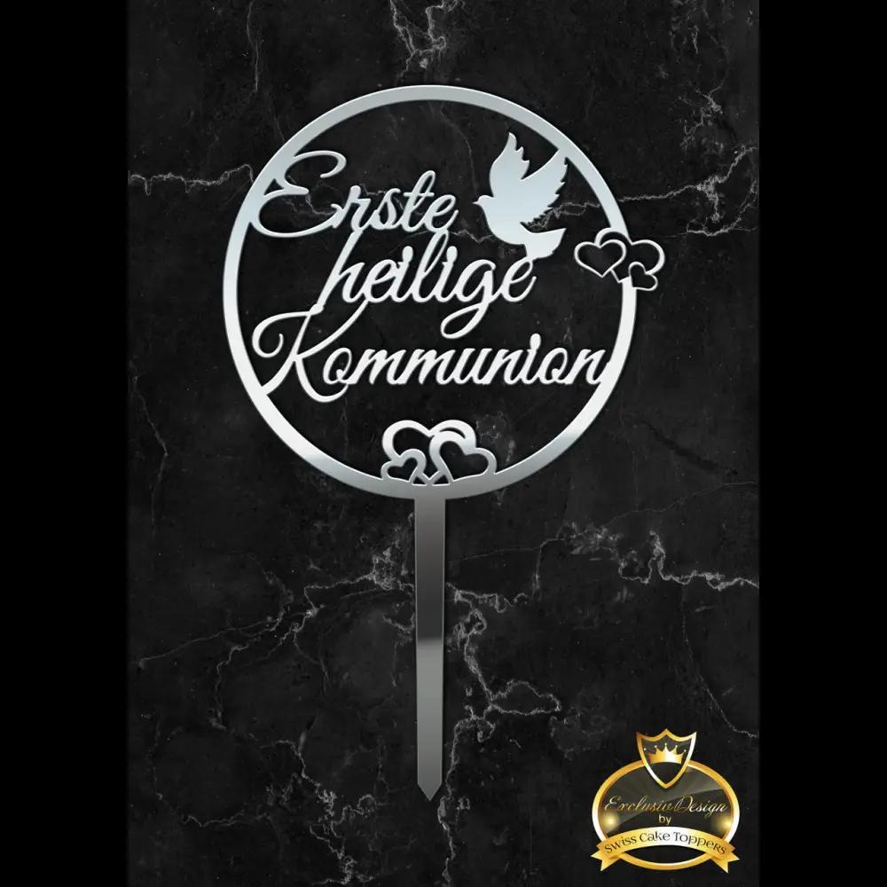 Cake Topper ’Kommunionslicht’ - Acryl Silber - Sugar Sweet Kitchen
