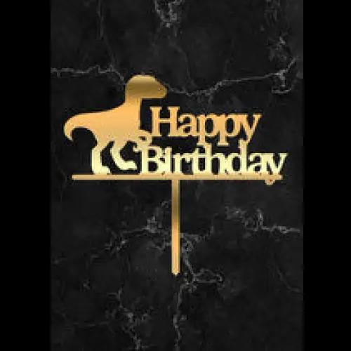 Cake Topper ’Jurrasic Joy’ - Acryl Gold - Sugar Sweet Kitchen