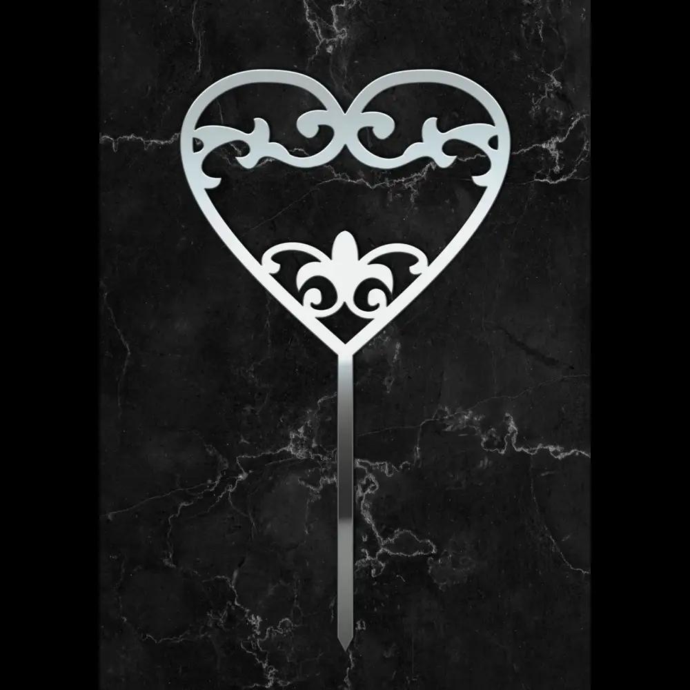 Cake Topper ’Sweetheart’ - Acryl Silber - Sugar Sweet Kitchen